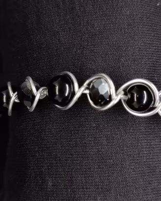 Bracciale in alluminio argentato