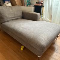 Chaise longue living divani grigio