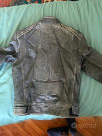 Giubbotto biker in pelle