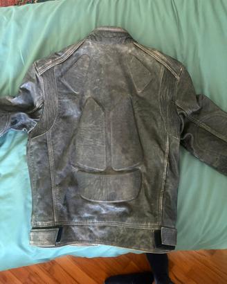 Giubbotto biker in pelle
