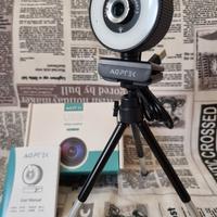 Webcam Agptek Full HD 1080P Ring Light Nuova