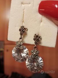 Orecchini argento e zirconi 