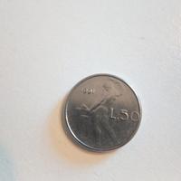 moneta 50 lire piccola "PICCOLA" ITALIA 1991.