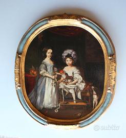 Quadro di interno “Due sorelle patrizie” c.1960