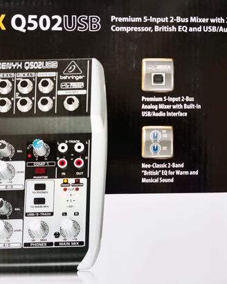 MIXER BEHRINGER XENYX USB CON PHANTOM POWER