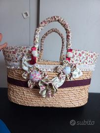Borsa o cesto in paglia 