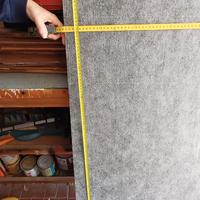 Pannelli sfiammatura di stiferite per coibentare.