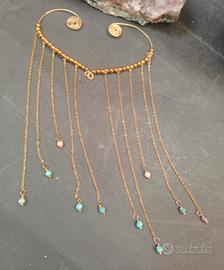 orecchini ear cuff vetro ottine