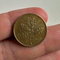Moneta RARA 20 lire 1959, Repubblica  Italiana