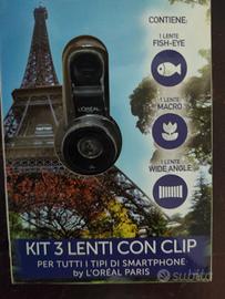 kit 3 lenti con clip per tutti i tipi di smartphon