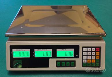 Bilancia digitale portata 30 kg ricaricabile