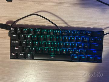 Tastiera meccanica 60% switch rossi