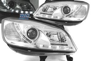 FARI OPEL ZAFIRA 99-05 LUCE DIURNA A LED FONDO CRO