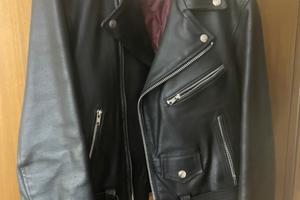 Giubbotto chiodo in vera pelle