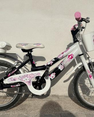 Bicicletta bambina con rotelle stabilizzatrici