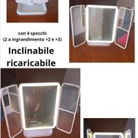 specchio arredo luci LED e ingrandimento