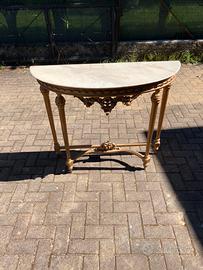 Consolle d’epoca con splendido piano in marmo