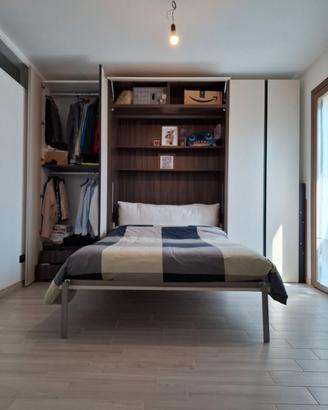 Mobile letto a scomparsa con armadi - Tumidei