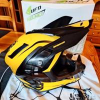 casco moto Ufo quiver shedir giallo nero tg. M