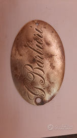 Placca ottone G. Barbieri