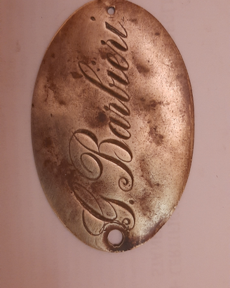 Placca ottone G. Barbieri