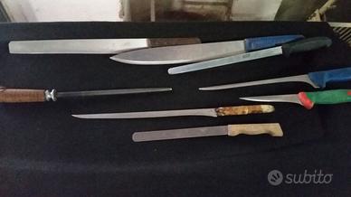 Coltelli da macellaio salumiere e affilacoltelli