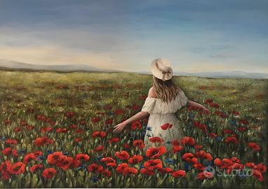 Quadro acrilico pittura materica su tela