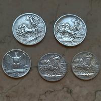  argento LOTTO Vitt. Emanuele III 5 Pezzi leggete