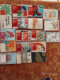 Lotto 17 Tessere CGIL 1969 al 1986 stessa persona