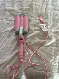 Ferro per capelli Mermaid Hair, colore rosa. Nuovo