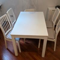 tavolo allungabile Ikea + 4 sedie mod. nasinge