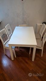 tavolo allungabile Ikea + 4 sedie mod. nasinge