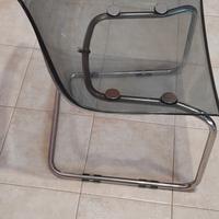 4 sedie IKEA trasparenti fumé