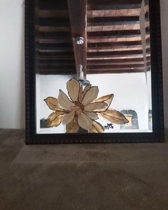 Specchio Vintage con disegni floreale 