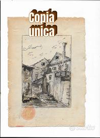 Copia mano disegno antico campiello Venezia 1700