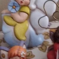 fata abito blu e fata capelli rossi 