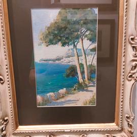 Antico acquerello dell'800, f.to GIANNI,+ cornice