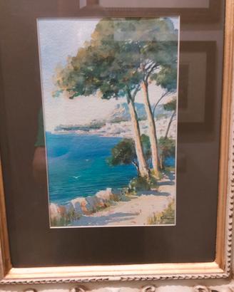 Antico acquerello dell'800, f.to GIANNI,+ cornice
