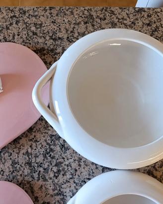 TRIS Pentole Ceramica Artigianali a Cuore