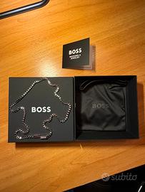 Collana BOSS in acciaio orginale con scatola