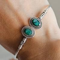 Bracciale in argento 925 e smeraldi naturali 