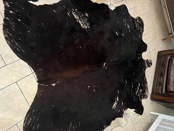Tappeto mucca nero