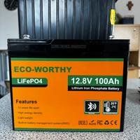 Battera 100Ah e caricabatterie 20A