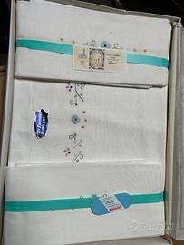 completo letto lenzuola matrimoniale vintage
