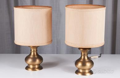 Coppia abat-jour vintage anni ’60 in ottone. MCM