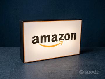 Lampada Led Logo Amazon Insegna Lightbox