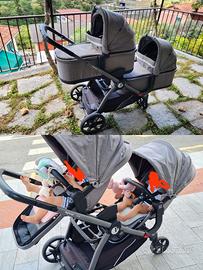 Peg Perego Ypsi passeggino + navicella gemellare