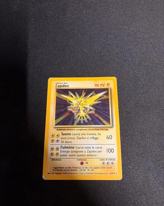 Carta Pokemon Zapdos Set Base 16/102