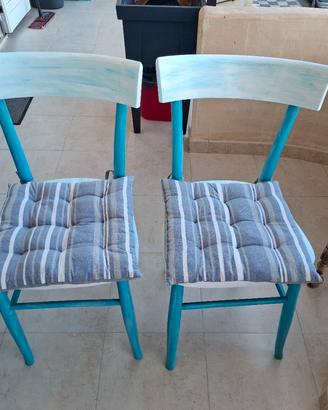 coppia sedie shabby 