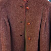 Cappotto mantellina donna color ruggine